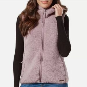 Free Country Size S Purple Fleece Vest Women's Full Zipper Pockets Sleeveless‎